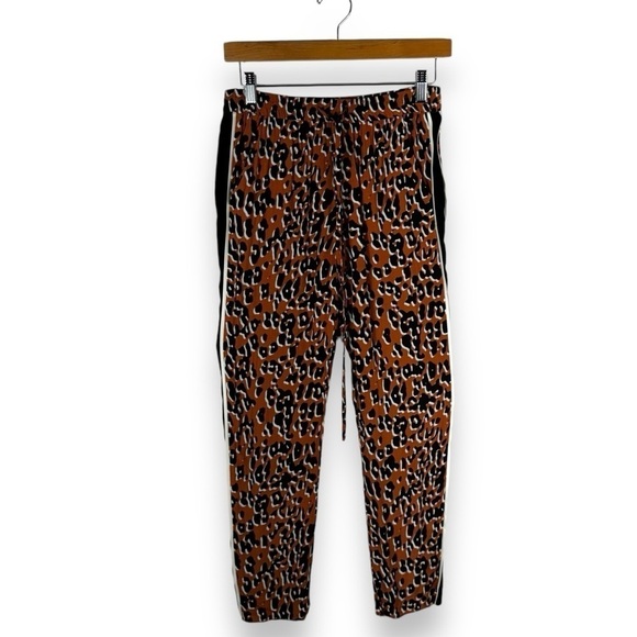 4 for $20 SALE! Zara Woman Leopard Print Tuxedo Stripe Pants, Orange/Black, XS - Picture 1 of 11